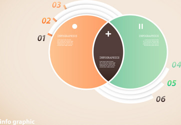 two circle infographic with place for your text vector