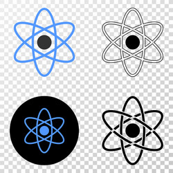 atom eps icon with contour version vector image