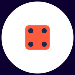 dice cube computer symbol vector image