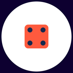 dice cube computer symbol vector