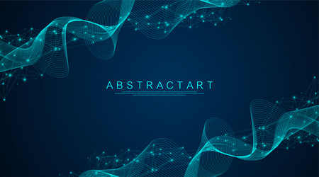 global network connection concept big data vector image