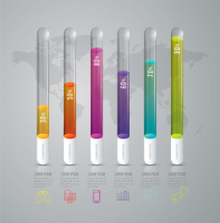 graph design with 6 options vector image