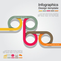 Infographic report template with lines and icons vector