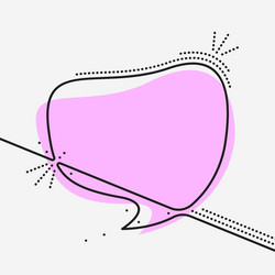 speech bubble flow liquid shape continuous line vector image