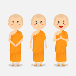 budha character with various expression vector