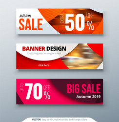 horizontal web banner templtes with circles vector image