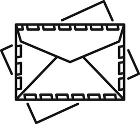 post envelope icon outline style vector