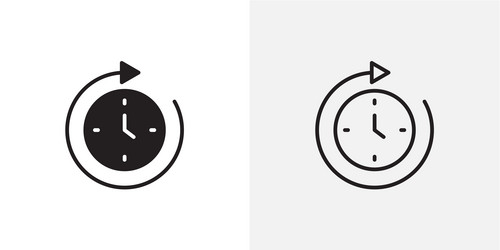 time forward icons pack for apps and ui ux desigs vector image