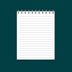 a realistic open exercise book with silver vector image