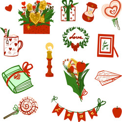 Doodle Valentine's Day Elements vector