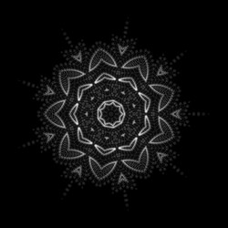 Mandala oriental ornament abstract linear vector