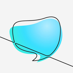 speech bubble flow liquid shape continuous line vector