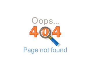 error 404 page not found concept webpage banner vector