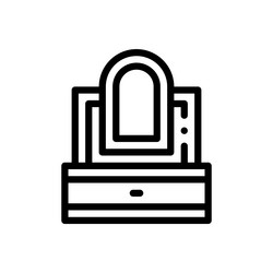 mirror icon thin linear style design isolated vector image
