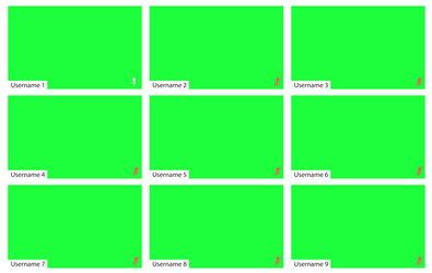 video call layout an application window vector image