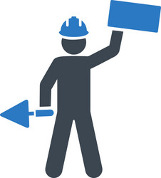 Builder icon from basic plain set vector