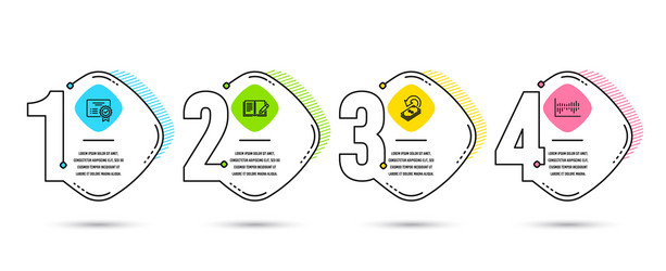 Certificate feedback and cashback icons column vector