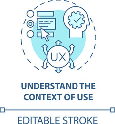 Context & Usage Concept Icon vector image