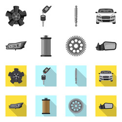 design of auto and part symbol set vector image