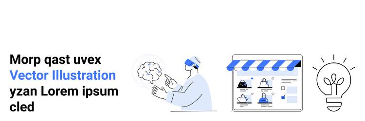 exploring artificial intelligence and e-commerce vector image
