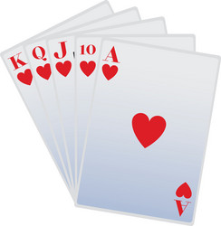 Jack King Queen Playing Card Flat Photos and Images