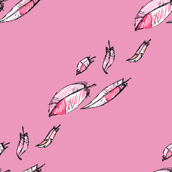 Seamless pattern with feathers vector