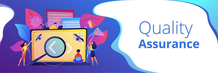 software testing it header or footer banner vector