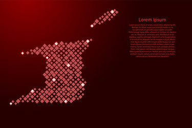 trinidad and tobago map from red pattern vector image