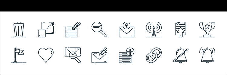 User interface line icons linear set quality vector