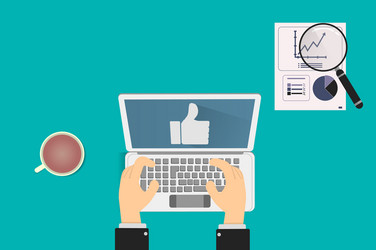 Community manager program posts on social vector