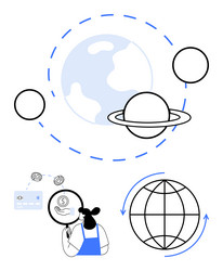 exploring global finance dynamics through vector image