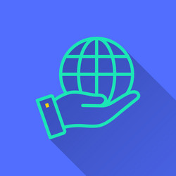 globe - icon for graphic and web design vector image