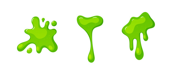 Green Slime Drops & Blobs vector