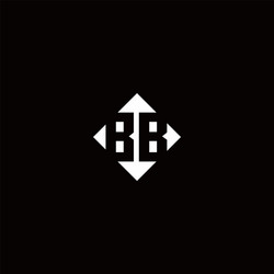 monogram logo design with diamond square shape vector image