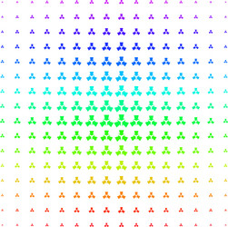 shrink arrows shape halftone spectral grid vector image
