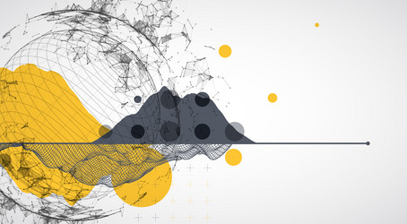 abstract image of a wireframe sphere vector image
