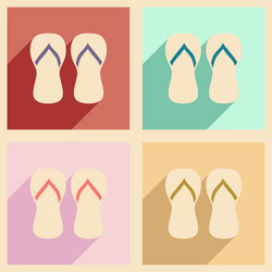 Flat with shadow concept and mobile application vector