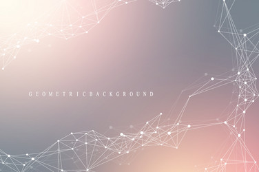 Geometric abstract background with connected line vector