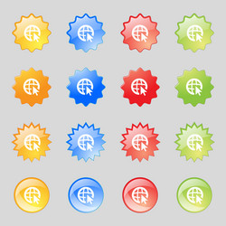 Internet sign icon world wide web symbol cursor vector