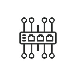 internet switch icon in line design vector image