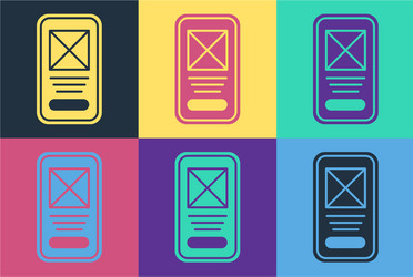 pop art ui or ux design icon isolated on color vector image