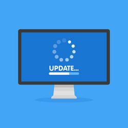 system software update and upgrade concept vector image