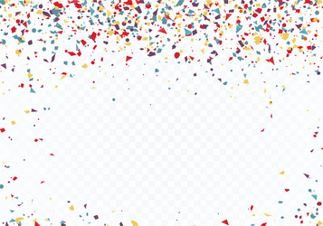 colorful confetti top and bottom of the pattern vector