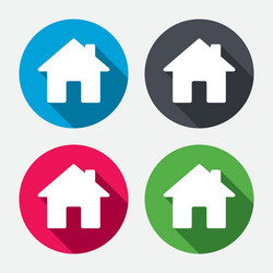 home sign icon main page button navigation vector image