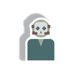 paper sticker halloween icon vector