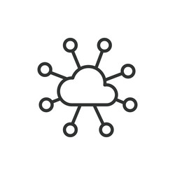 particle cloud icon in line design vector image