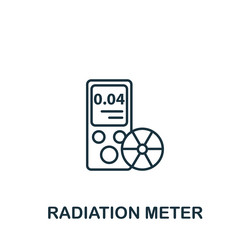radiation meter icon line simple measuring vector image