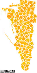 golden rotated square pattern map gibraltar vector image