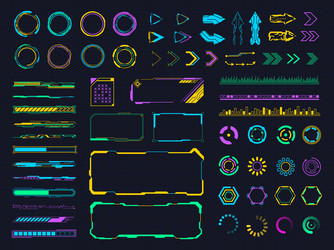 Futuristic frame hud element interface design Vector Image