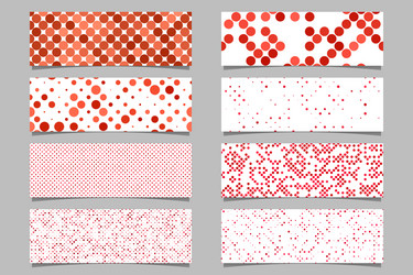 Modern abstract dot pattern banner background set vector